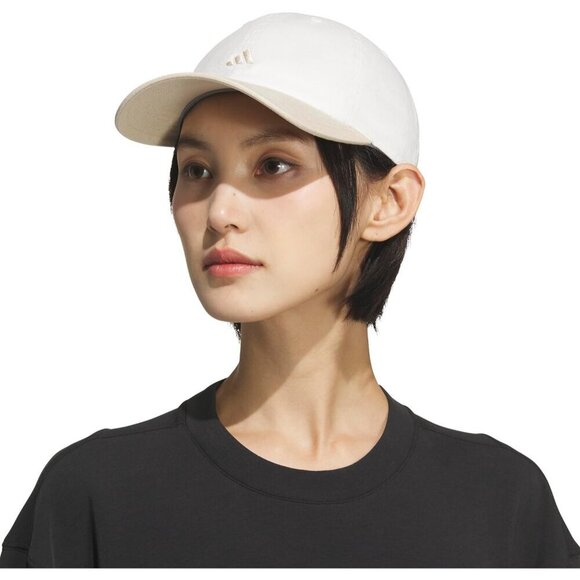 Adidas Women\'s Off White Beige Saturday Baseball Adjustable Cotton Athletic Hat main image 4